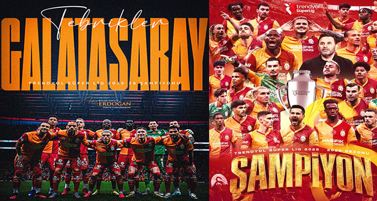 Trendyol Süper Lig'de Galatasaray Şampiyon